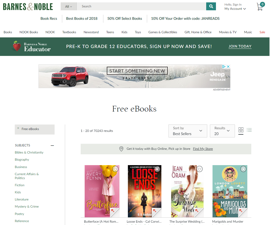 barnes and noble nook free 