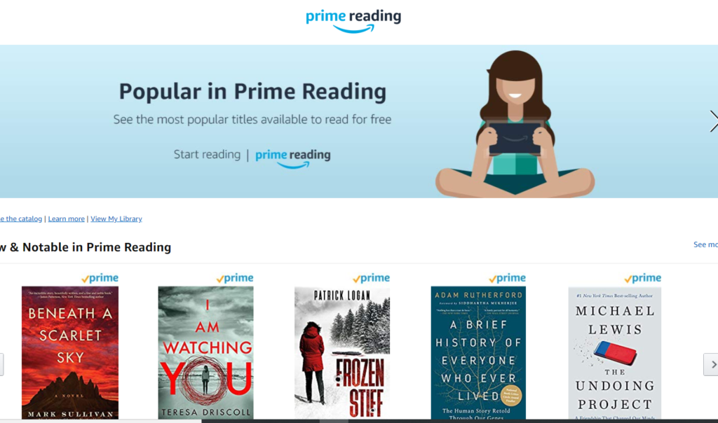 prime reading and kindle unlimited