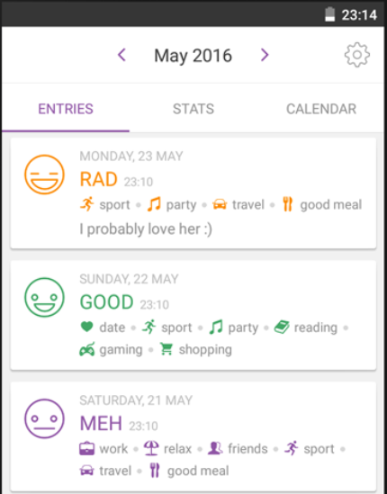 daylio mood tracker