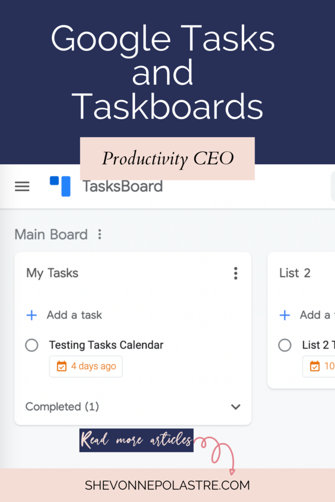 Google Tasks and TasksBoard are a great way to maintain your productivity while staying in the Google ecosystem.