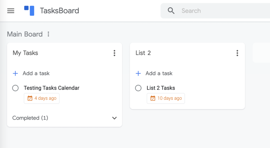 Google Tasks and Tasksboard