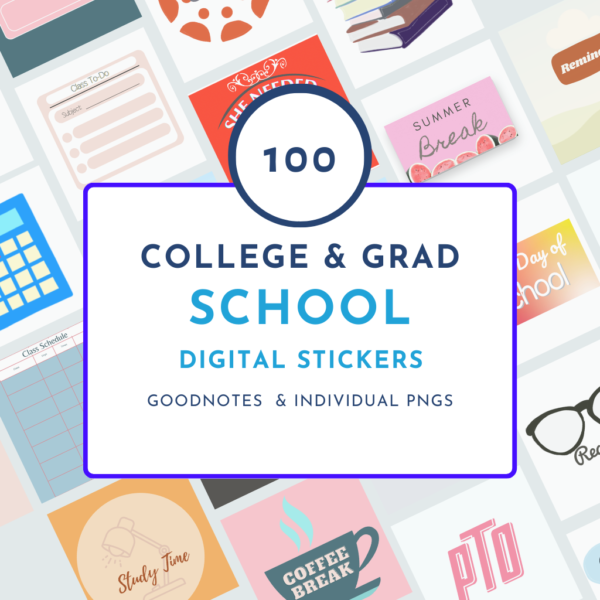 Digital Planner Stickers for College & Grad Students: Boost Productivity