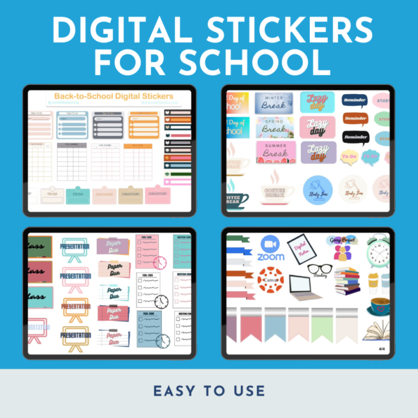 Digital Planner Stickers for College & Grad Students: Boost Productivity - Image 2