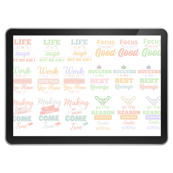 Pastel Motivational Digital Stickers Pack II  l Individual PNG Sticker Bundle | Goodnotes Planner Digital Stickers | Pastel Digital Stickers - Image 5