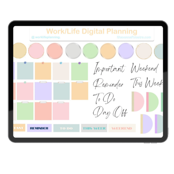 Pastel Functional Digital Stickers for Goodnotes & Planners - Image 6