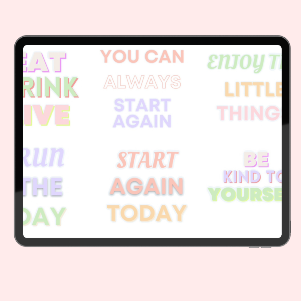 Pastel Motivational Digital Stickers | l Individual PNG Stickers Bundle | Goodnotes Planner Digital Stickers | Pastel Digital Stickers - Image 6