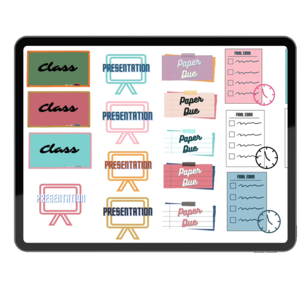 Digital Planner Stickers for College & Grad Students: Boost Productivity - Image 6