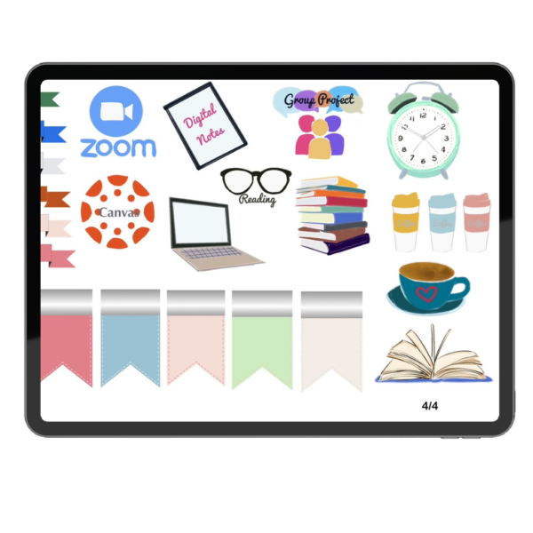 Digital Planner Stickers for College & Grad Students: Boost Productivity - Image 5