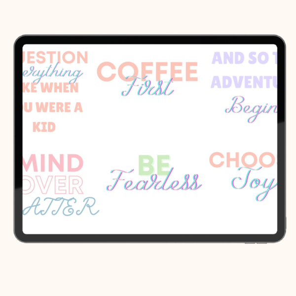 Pastel Motivational Digital Stickers | l Individual PNG Stickers Bundle | Goodnotes Planner Digital Stickers | Pastel Digital Stickers - Image 4